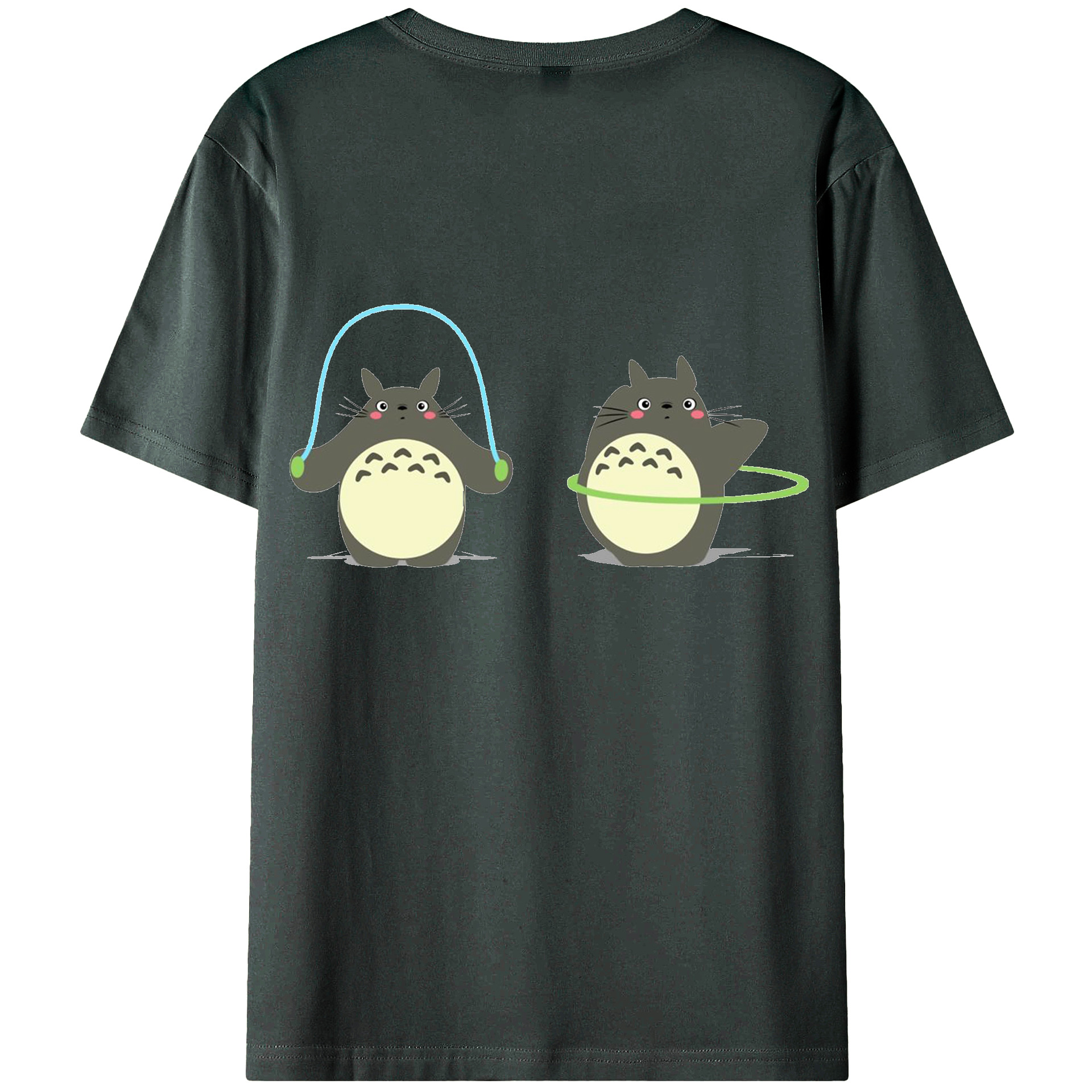 （画像用） となりのトトロ 草壁メイ 草壁サツキ My Neighbor Totoro Satsuki Kusakabe Mei Kusakabe 綿100％ メンズ半袖Tシャツ（バックプリント） 通気性